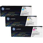 HP 312A trojbalení - azurový + purpurový + žlutý toner, CF440AM