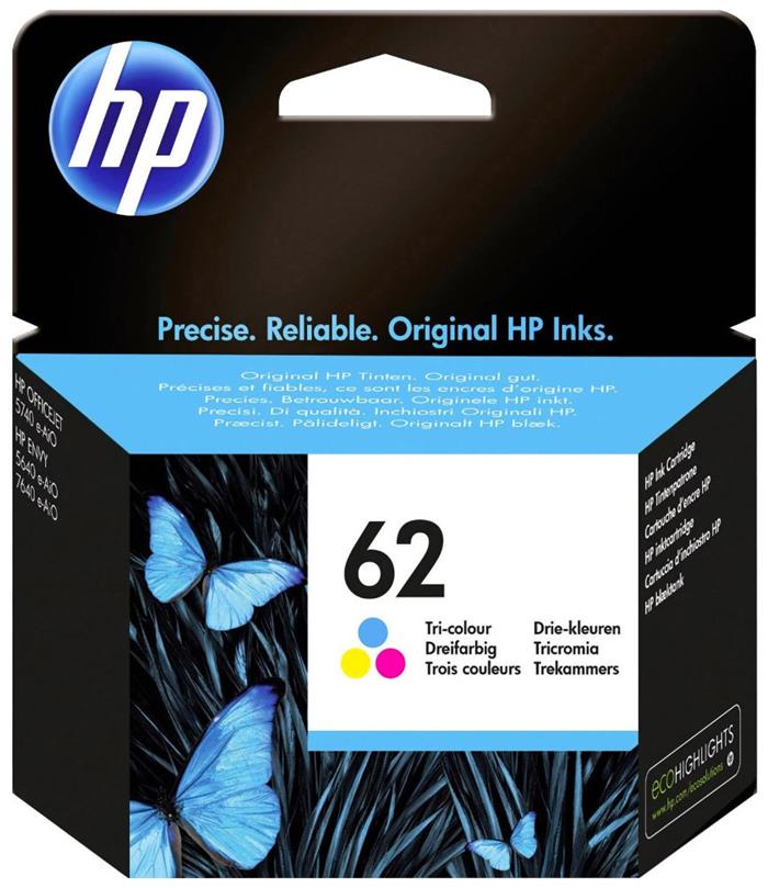 HP 62 barevná inkoustová cartridge, 4.5ml, C2P06AE