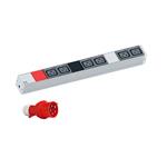19'' napájecí panel 1U, 6x IEC320 C13, 3m, vidlice CEE 3x16A (800.0111)