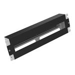 Instalační panel 3U s DIN lištou do 19" rozvaděče, BK RAL9005