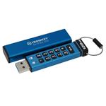Kingston flash disk 128GB IronKey Keypad 200, FIPS 140-3 Lvl 3 (Pending) AES-256 Encrypted