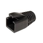 Krytka konektoru. RJ45 na kulatý kabel 8mm, s ochranou západky, 10ks, černý