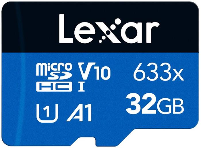 Lexar 32GB microSD paměťová karta, 633x, UHS-I A1, 100R/20W