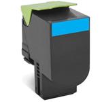 Lexmark originální toner 80C2HCE, cyan, 3000str., Lexmark CX410, 510