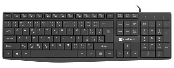Natec Nautilus 2, klávesnice, USB, CZ, černá
