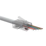 Nestíněný průchozí konektor RJ45, kat. 6, na drát i lanko, 100 kusů