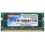 Patriot 4GB DDR3 1333MHz, CL9, DR, SO-DIMM, 1.5V