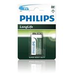 Philips baterie 9V LongLife zinkochloridová - 1ks, blister