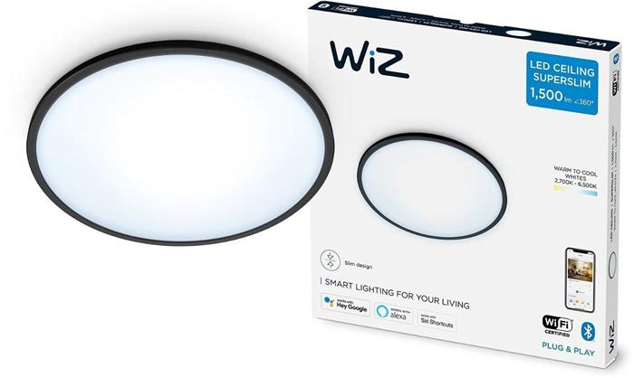 PHILIPS WiZ SuperSlim Stmívatelné stropní svítidlo 16W - černá