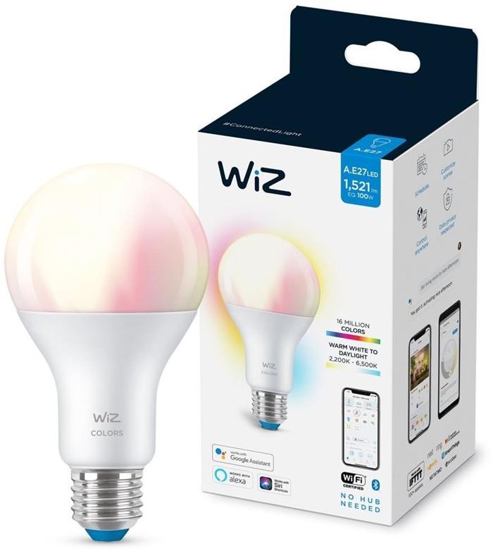 PHILIPS WiZ Wi-Fi BLE 100W A67 E27 - stmívatelná, nastavitelná teplota barev, barevná