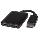 PremiumCord adaptér DisplayPort  -  2x HDMI, MST, rozšíření+zrcadlení+2 obrazy