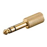 PremiumCord Adaptér stereo jack 6.3 - stereo jack 3.5  M/F zlacený
