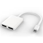 PremiumCord adaptér z mini DP -> 2x DP, rozšíření+zrcadlení