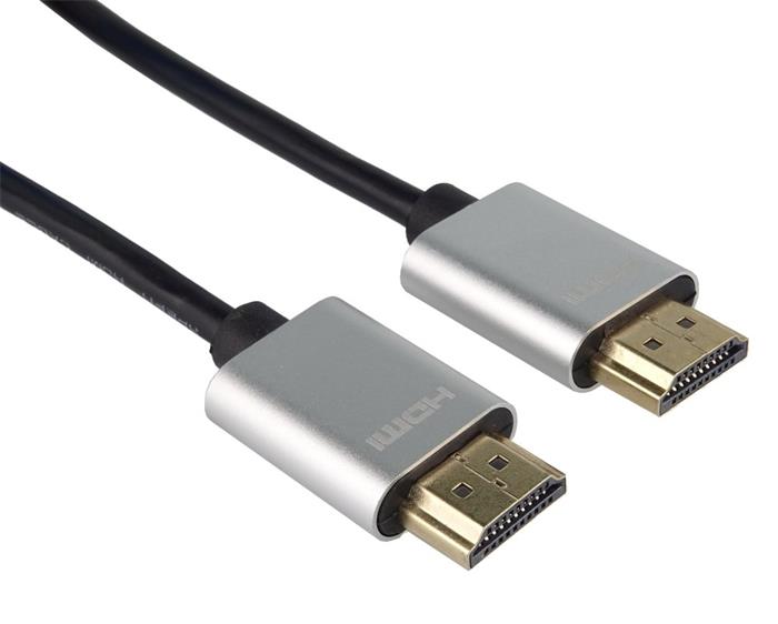 PremiumCord HDMI 1.4 kabel, A-A, M-M, 0,5m zlacené konektory, slim