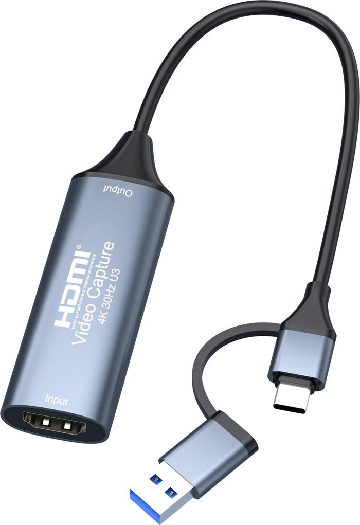 PremiumCord HDMI grabber pro záznam HDMI signálu do počítače, USB-C