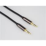 PremiumCord HQ stíněný kabel stereo Jack 3.5mm - Jack 3.5mm M/M 1,5m