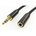 PremiumCord HQ stíněný prodlužovací kabel Jack 3.5mm - Jack 3.5mm M/F 1,5m