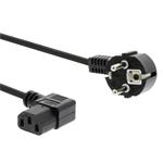 PremiumCord Kabel síťový 230V k počítači 3m, IEC konektor lomený do úhlu 90°
