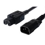 PremiumCord Kabel síťový prodlužovací, IEC320 C14 - C15, 2m 