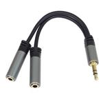 PremiumCord kabelová rozdvojka 3,5mm Jack Male - 2x Jack Female, 15cm