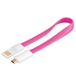 PremiumCord MicroUSB magnetický 0.2m, růžová