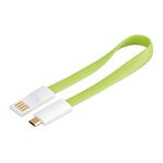 PremiumCord MicroUSB magnetický 0.2m, zelená