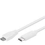 PremiumCord USB 2.0 kabel, USB-C -> micro B, M/M, 2m, bílý