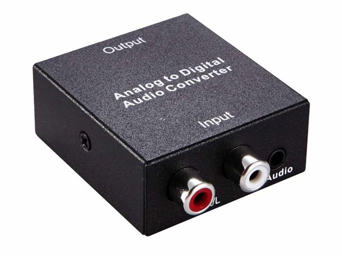 Převodník z analogového signálu 2xCINCH na digitální SPDIF a optický Toslink