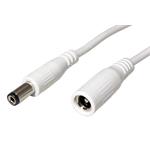 Prodlužovací napájecí kabel se souosým konektorem 5,5 x 2,1mm, bílý, 2m