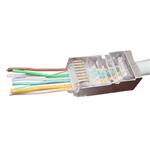 Průchozí konektor RJ45 stíněný CAT5e, lanko i drát, 50ks