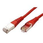 S/FTP patchkabel kat. 5e, 1m, červený