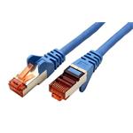 S/FTP patchkabel kat. 6, 0,25m, modrý