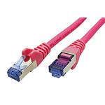 S/FTP patchkabel kat. 6a, LSOH, 7,5m, růžový