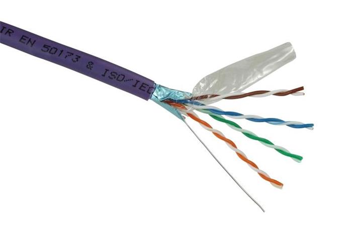 Solarix kabel FTP CAT6 drát 500m LS0H fialový SXKD-6-FTP-LS0H