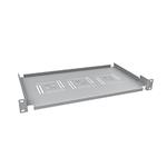 Solarix Police 19" 1U 250mm ukládací plato RAL 7035 úchyt na přední lišty UP-02-G