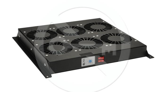 Solarix Ventilační jednotka univerzální 6 ventilátorů s termostatem BK do stropu i do dna VJ-R6