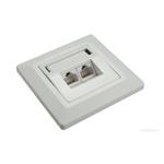 Solarix Zásuvka CAT6 UTP 2 x RJ45 pod omítku bílá