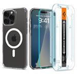 Spigen Ultra Hybrid MagSafe, white + Glass tR EZ Fit Pack - iPhone 16 Pro Max