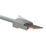 Stíněný průchozí konektor RJ45, kat. 5e, na drát i lanko, 1ks