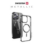 Swissten Clear Jelly Magstick Metallic pouzdro pro Apple iPhone 15 černé