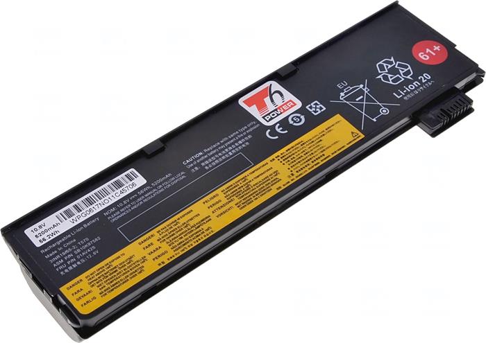 T6 Power baterie pro Lenovo ThinkPad T470/T480/T570/T580/P51s/P52s, 5200mAh, 58Wh