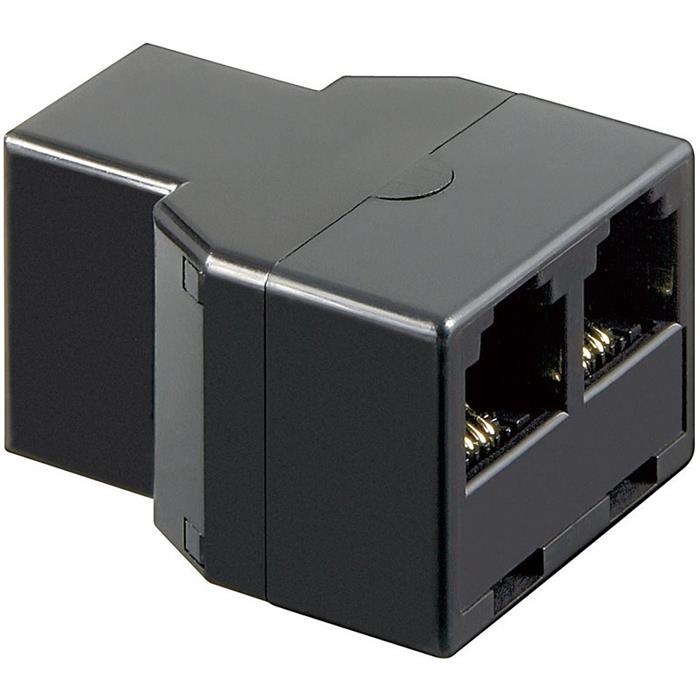 Telefonní rozdvojka RJ11 6P4C (3xF) černá