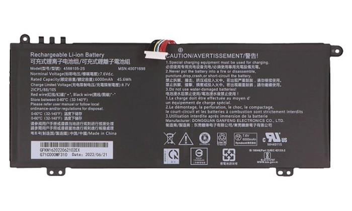 Toshiba C000000201 2-článková Baterie do Laptopu 7,6V 6000mAh