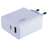 TRX Akyga AK-CH-14 USB nabíječka 220V/ 5-20V/ 45W/ USB-C + USB-A/ PD 3.0/ QC 3.0/ AFC/ FCP/ Apple 2.4A/ PPS/ bílá