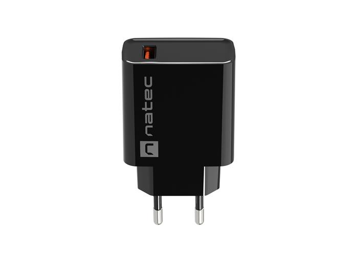 USB nabíječka Natec RIBERA 18W 1X USB-A, černá