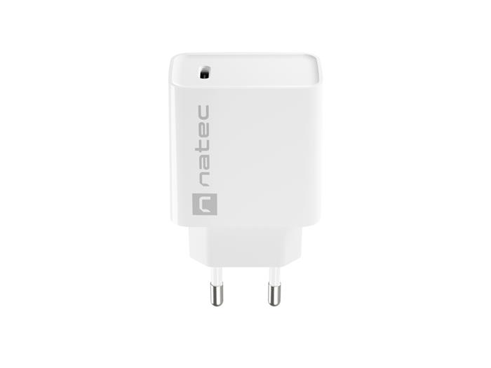 USB nabíječka Natec RIBERA 20W 1X USB-C, bílá