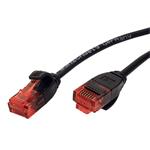 UTP patchkabel kat. 6, tenký, 10m, černý