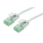 UTP patchkabel kat. 6a, tenký, 0,3m, šedý