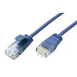 UTP patchkabel kat. 6a, tenký, LSOH, 0,30m, modrý