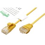 UTP patchkabel kat. 6a, tenký, LSOH, 3m, žlutý